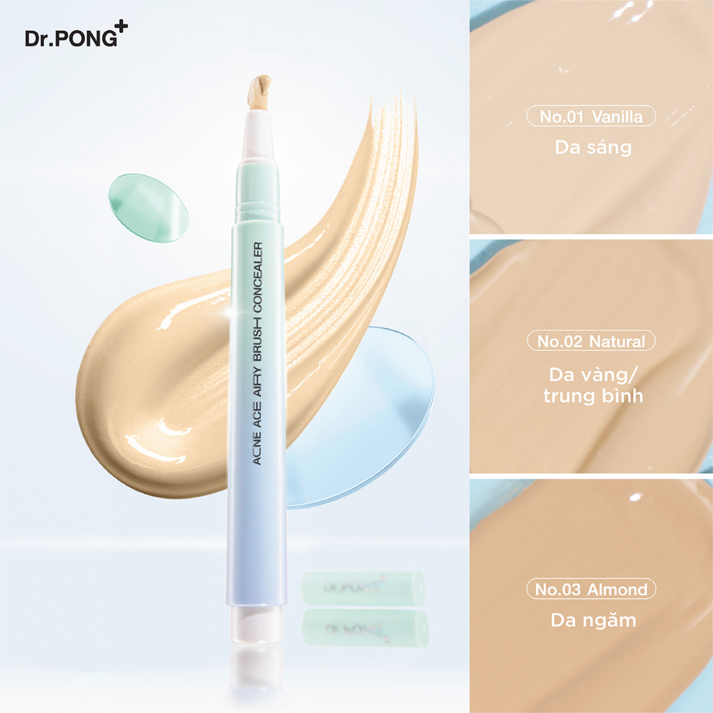 Kem che khuyết điểm dạng cọ Dr.PONG Acne Ace Airy Brush Concealer 2.4g | BigBuy360 - bigbuy360.vn