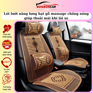 Lót Ghế Ô Tô Hạt Gỗ Massage Giúp Hạn Chế Nóng Lưng Khi Ngồi Lâu, Tạo Cảm Giác Êm Ái Và Dễ Chịu Suốt Quá Trình Di Chuyển.
