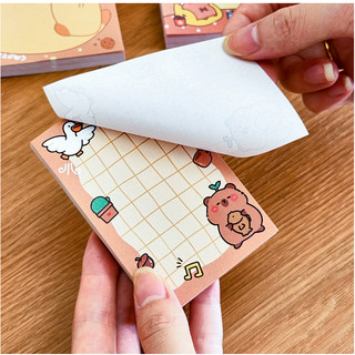 Giấy Note Chữ Nhật Họa Tiết Bé Capy