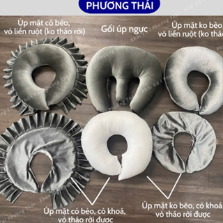  Gối úp mặt gối úp ngực gối massage cho spa vải nhung mềm mịn 