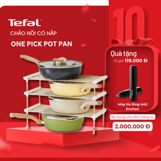 Chảo nồi có nắp đậy chống dính đa năng Tefal 3 trong một Size 22-24cm One Pick Pot Pan