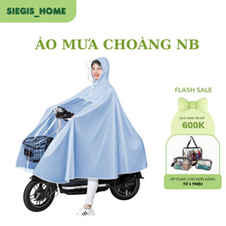 Áo mưa choàng đi xe máy che phủ toàn thân dễ dàng sử dụng điện thoại