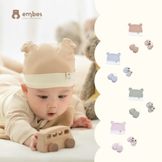 Set Bao Tay Bao Chân Sơ Sinh Cho Bé Embes Newborn, Set Bao Tay, Chân Chất Cotton, In Họa Tiết Cho Bé