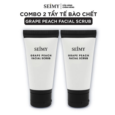 Combo 2 Gel Tẩy Tế Bào Chết Da Mặt Seimy 50gram - Grape Peach Facial Scrub