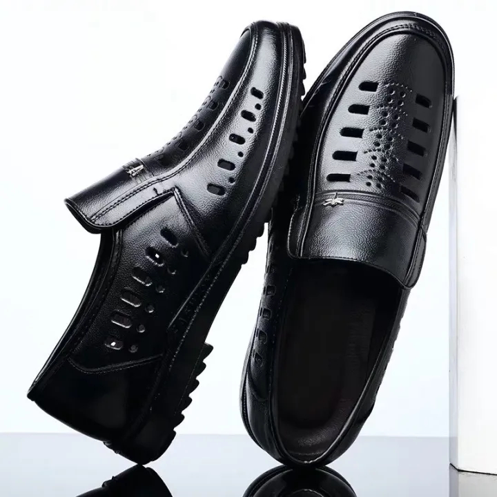 Giày lười nam da bò thoáng mát đế khâu 4 cm phù hợp cho đi làm và dự tiệc cực đẹp bảo hành 12 tháng