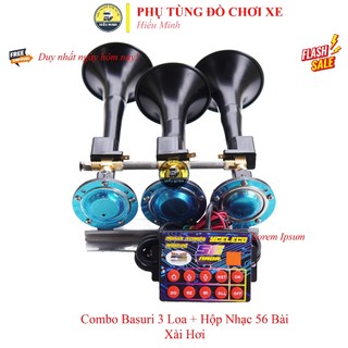  Kèn Basuri 3 Loa Hộp Nhạc 56 Bài 12 24V Phụ Tùng Đồ Chơi Xe Tải Tạch Tè Basuri Combo Basuri 3 Loa 