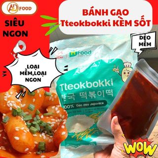 Combo 500g Bánh gạo Tokbokki Hacao kèm 100g sốt - set nấu bánh gạo sốt cay tiện lợi tại nhà