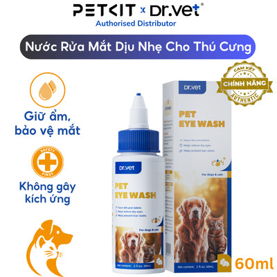 Dung dịch nhỏ mắt cho chó mèo DRVET Pet Eye Wash làm sạch dịu nhẹ, giữ ẩm, không gây kích ứng