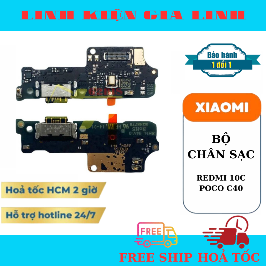 Cụm Chân Sạc Xiaomi REDMI 10C / POCO C40 / Redmi 10C / Poco C40
