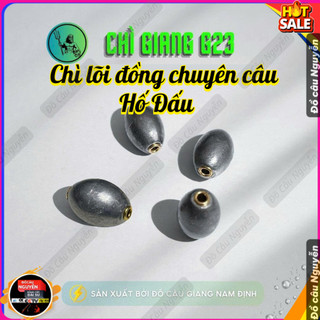  Chì đúc câu cá xuyên tâm Lõi Đồng chuyên câu hố đấu Giang Nam Định 10 viên 1 hộp 