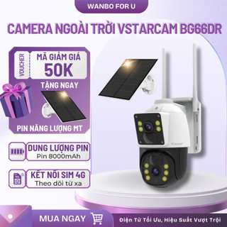  Camera Ngoài Trời Giám Sát Không Dây VSTARCAM BG66DR  Sử Dụng Năng Lượng Mặt Trời Sử Dụng Sim 4G Chống Nước 