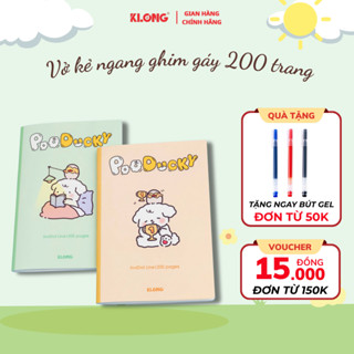 Vở kẻ ngang ghim KLONG InviDot Line khổ giấy B5 độ dày 70gsm giấy trắng nhẹ bảo vệ mắt 865,866,867