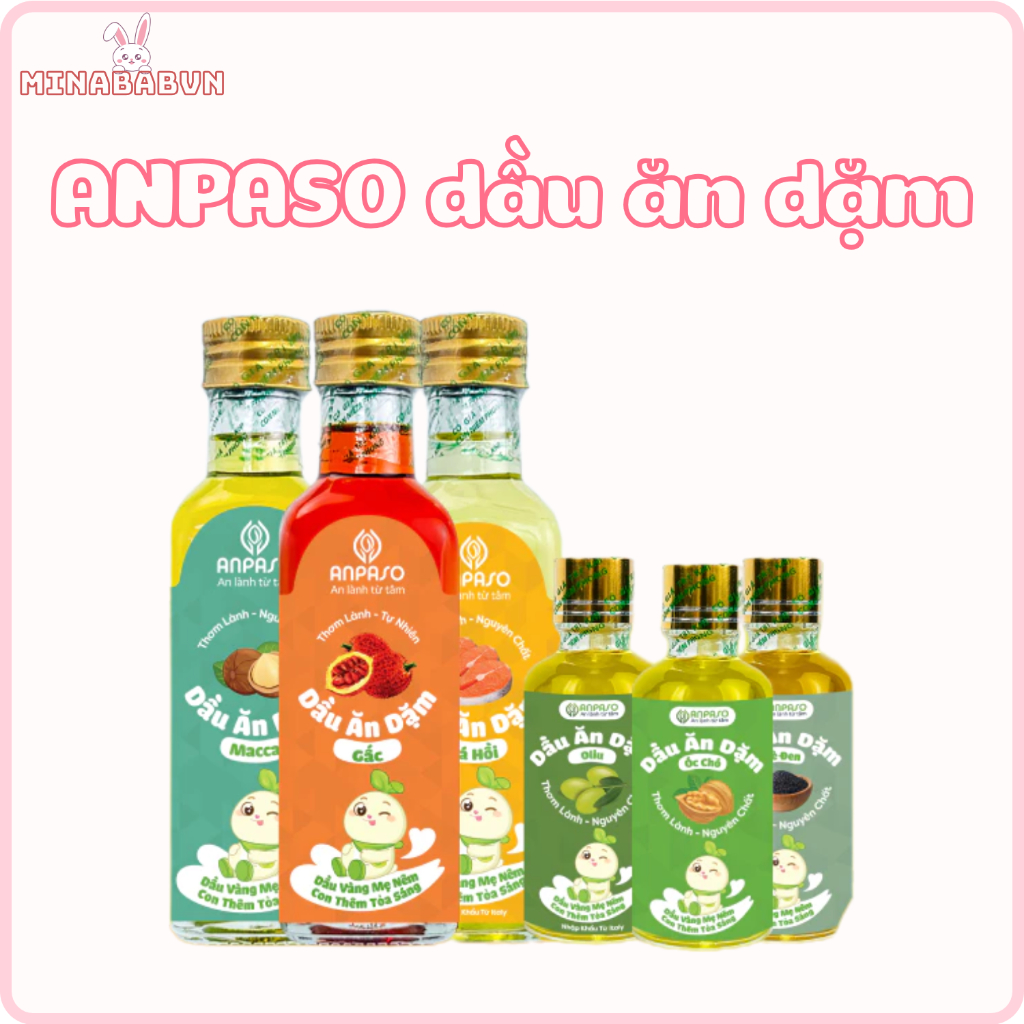 Dầu Ăn Dặm Anpaso Giúp Cải Thiện Biếng Ăn Tăng Cường DHA Cho Bé, Dầu Ăn Dặm Anpaso Nguyên Chất Tự Nh