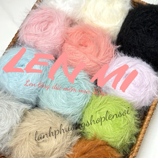  Len mi lông dài mềm mịn - cuộn 50gr 