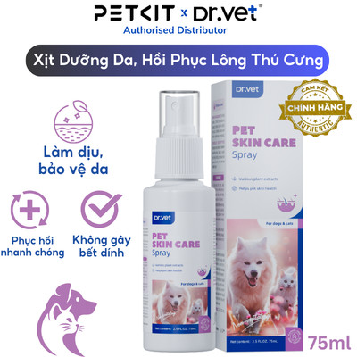 Chai xịt dưỡng da, hồi phục lông thú cưng DRVET Pet Skin Care Spay an toàn, dịu nhẹ