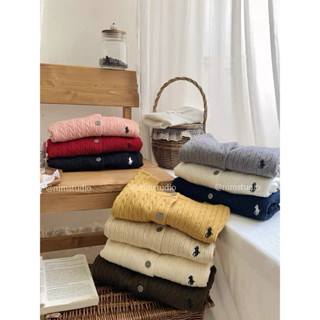  nimstudio  áo cardigan thêu ngựa len dày 