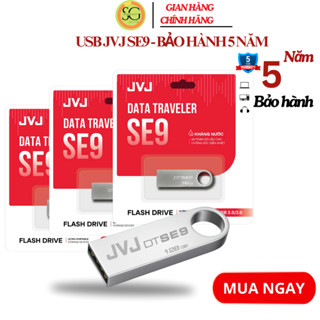 USB JVJ 128Gb 64Gb 32Gb 16Gb 8Gb 4Gb 2Gb - USB 2.0,USB Kingston SE9, chống nước, tốc độ đọc cao -  Bảo hành 5 Năm
