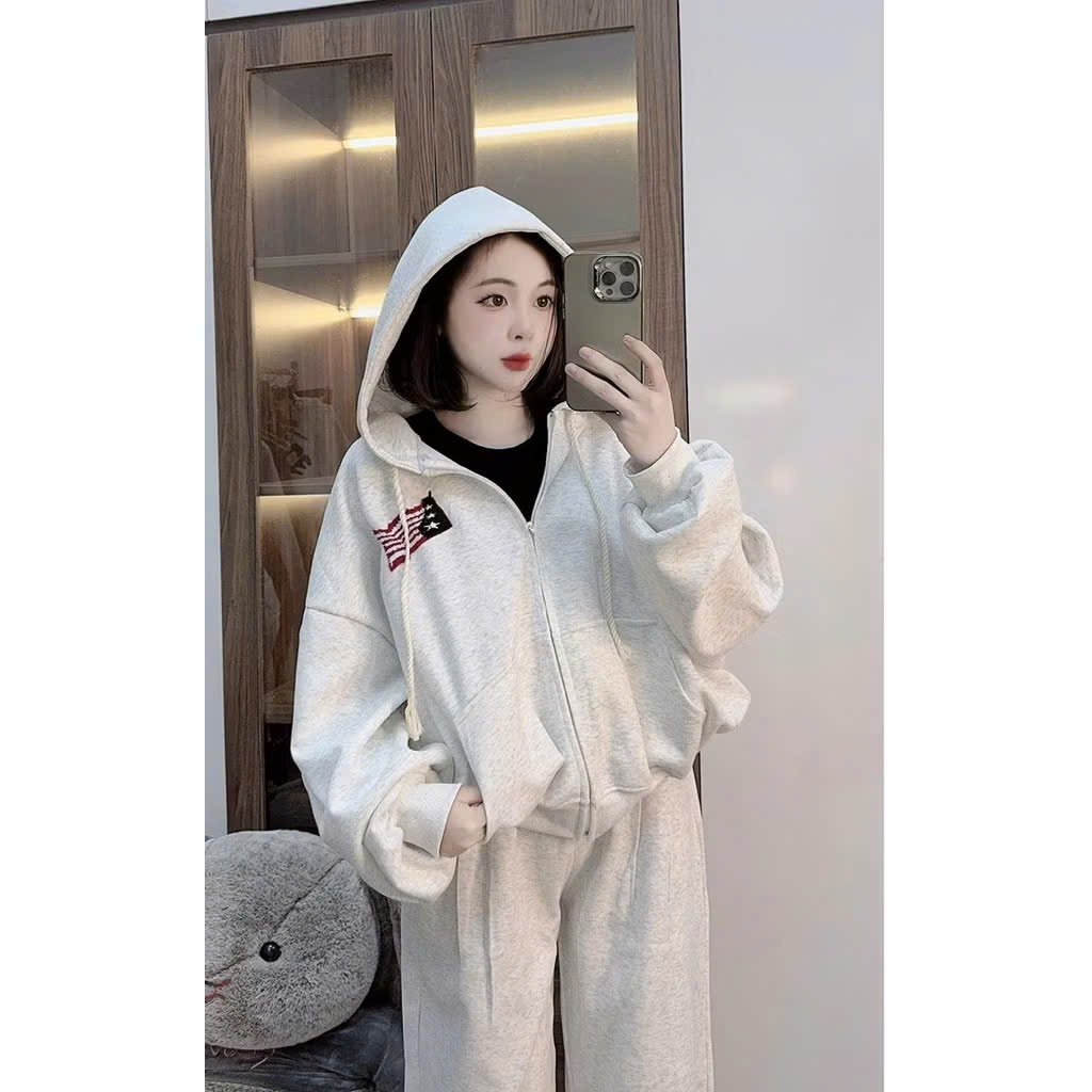 Áo Hoodie Nữ Form Rộng Unisex In Cờ Mỹ Sau Lưng – Áo Khoác Nỉ Dày Dặn, Có Nón, Phong Cách Streetwear Cá Tính | BigBuy360 - bigbuy360.vn