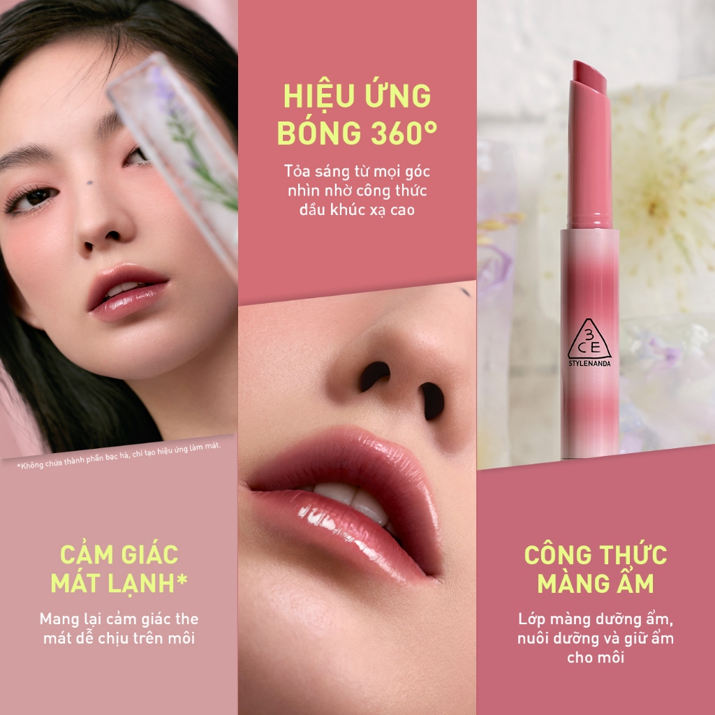 Son bóng dưỡng môi bắt sáng 3CE Shine Reflector (Son vặn 1 chiều) | BigBuy360 - bigbuy360.vn