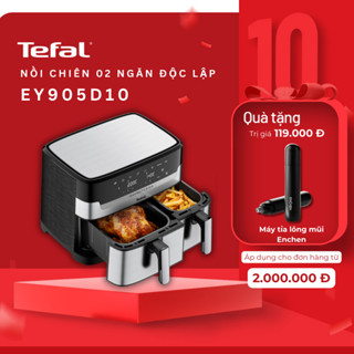 Nồi chiên không dầu điện tử 2 ngăn Tefal Dual Easy Fry & Grill EY905D10 - Bảo Hành Chính Hãng 02 Năm