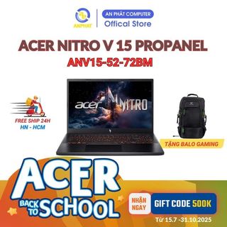 Laptop Acer Gaming Nitro V 15 ProPanel ANV15-52-72BM (Core i7-13620H | RTX 5050)