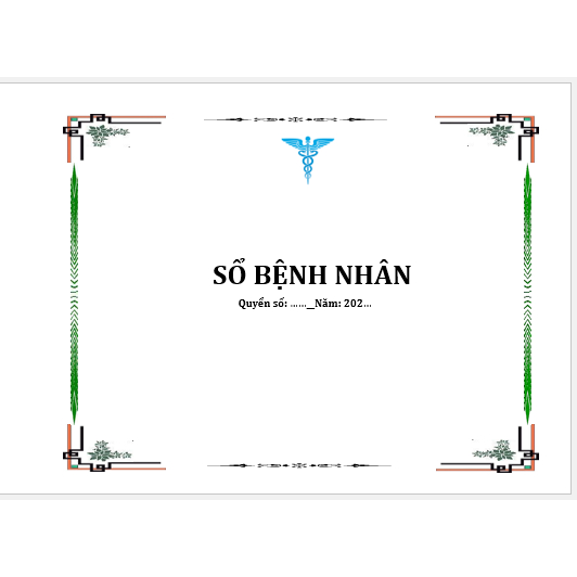 3 quyển sổ bênh nhân A4