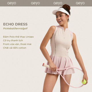  Váy pickleball tennis golf nữ liền thân Echo aeyo cổ trụ có kèm quần bảo hộ thể thao 