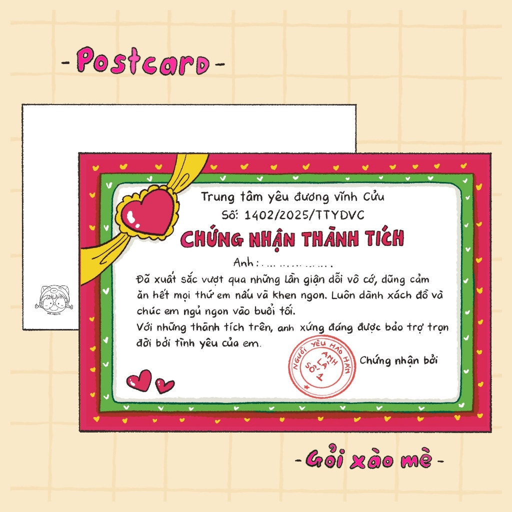 P19 - POSTCARD lời nhắn đáng iu dành tặng người yêu
