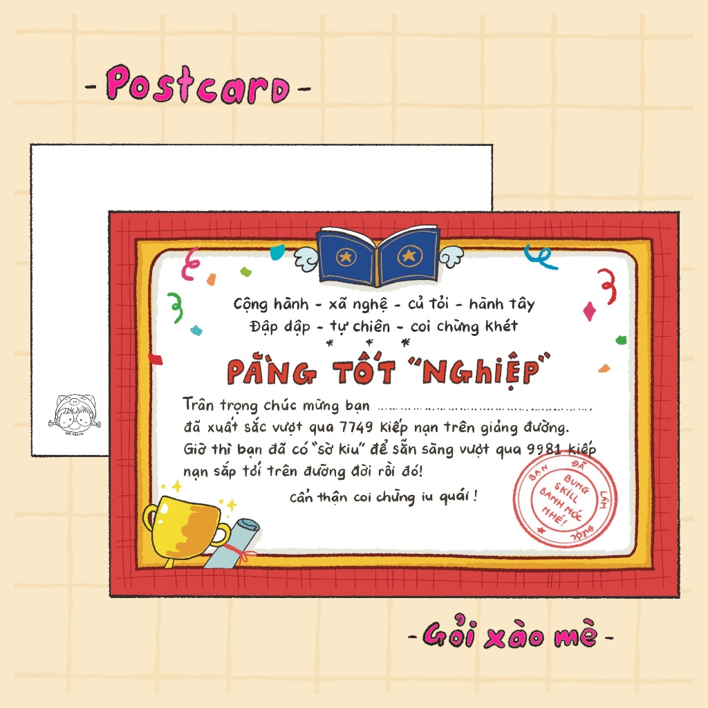 P23- POSTCARD BẰNG TỐT NGHIỆP - A6