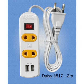 Ổ Cắm Du Lịch Mini 2 Mét 3 Lỗ 2000W