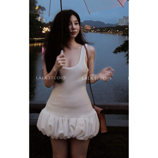  Loveme•LALASTUDIO• Váy lông 2 dây body chân váy bèo cao cấp tiểu thư sang chảnh váy lông body   hàng chuẩn dài k ngắn  