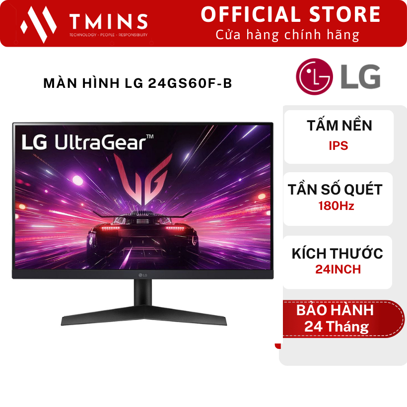 Màn hình LG UltraGear 24GS60F-B (24 inch - FHD - IPS - 180Hz - 1ms) - Hàng chính hãng