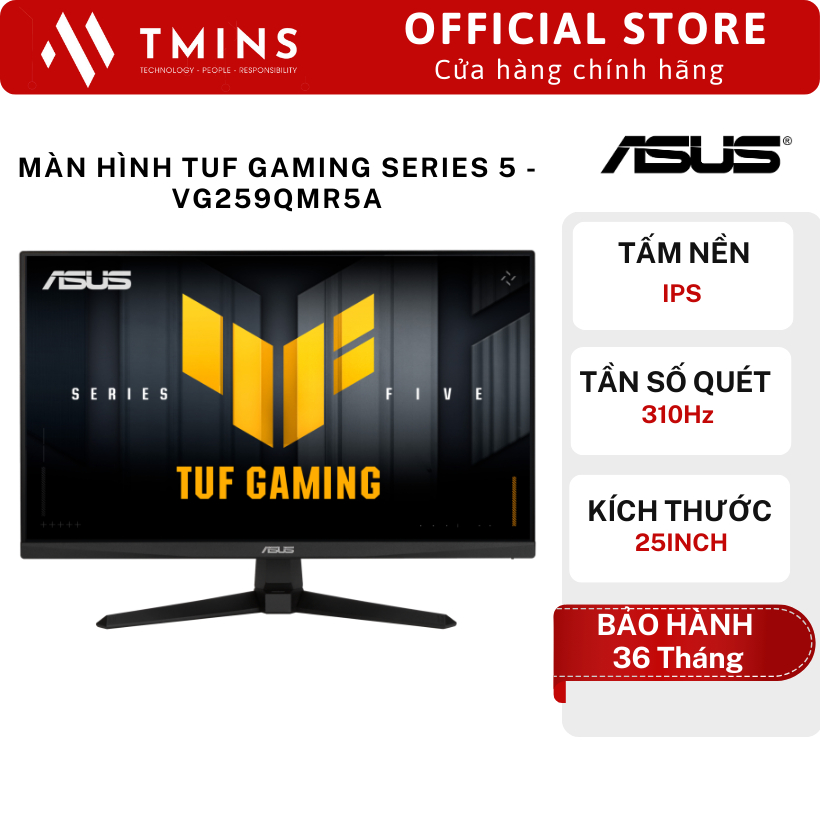 MÀN HÌNH GAMING ASUS 310HZ TUF VG259QMR5A (25 inch/FHD/Fast IPS/310Hz/0.3ms)