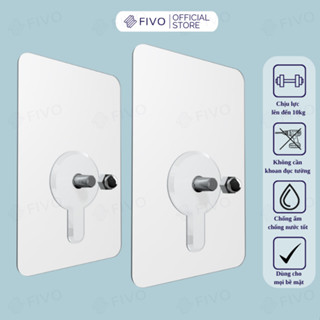 Miếng Dán Tường Chữ Nhật Móc Đinh Không Cần Khoan Đục, Siêu Chắc, Chịu Lực Lên Đến 10kg, Chống nước Chống Ẩm