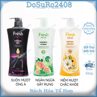  Dầu Gội Fresh Bồ Kết Suôn Mượt Tóc dầu gôi tinh dầu bưởi giảm gẫy rụng 650G 