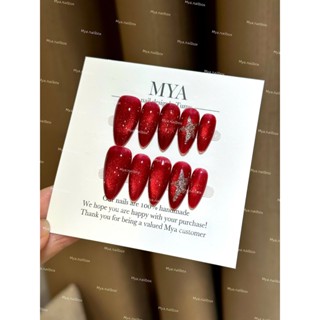  M390 Mẫu nailbox mắt mèo đỏ nail quốc khánh 