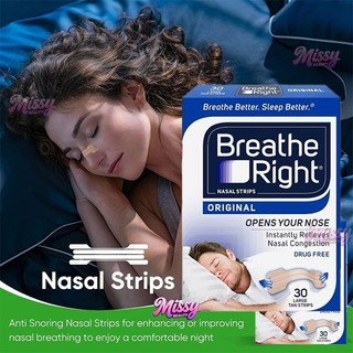Miếng dán mũi giảm nghẹt mũi, giảm ngáy (gáy) khi ngủ Breathe Right Nasal Strips 30pcs