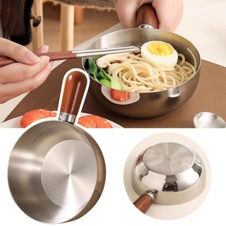 Nồi Inox 304 14cm Tay Cầm Gỗ Cách Nhiệt, An Toàn Khi Sử Dụng