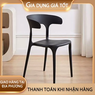  Ghế nhựa tựa lưng đúc nguyên khối ghế văn phòng nhựa sừng cường độ cao chịu lực tốt bền bỉ 