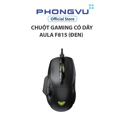 Chuột Gaming có dây AULA F815 (Đen) - Bảo hành 24 tháng
