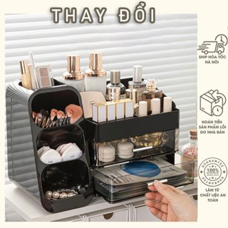 Kệ Đựng Mỹ Phẩm Đồ Trang Điểm Để Bàn Kích Thước Lớn khay đựng đồ trang điểm nhiều ngăn chắc chắn