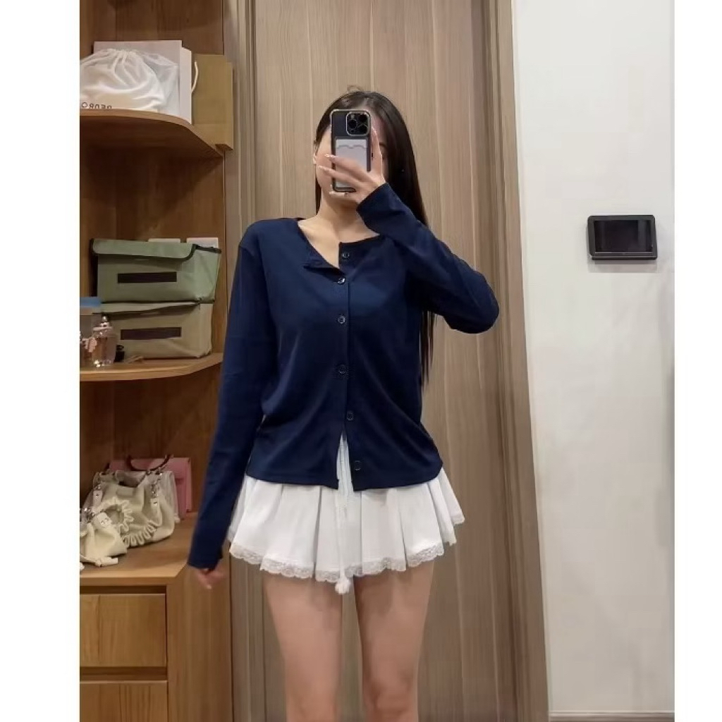 Áo khoác cardigan trơn nhiều màu form vừa - Khoát len tăm mùa thu đông kiểu bánh bèo tiểu thư hotgirl đẹp- AK64 | BigBuy360 - bigbuy360.vn