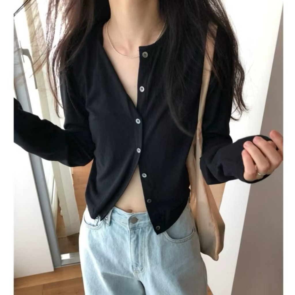 Áo khoác cardigan trơn nhiều màu form vừa - Khoát len tăm mùa thu đông kiểu bánh bèo tiểu thư hotgirl đẹp- AK64 | BigBuy360 - bigbuy360.vn