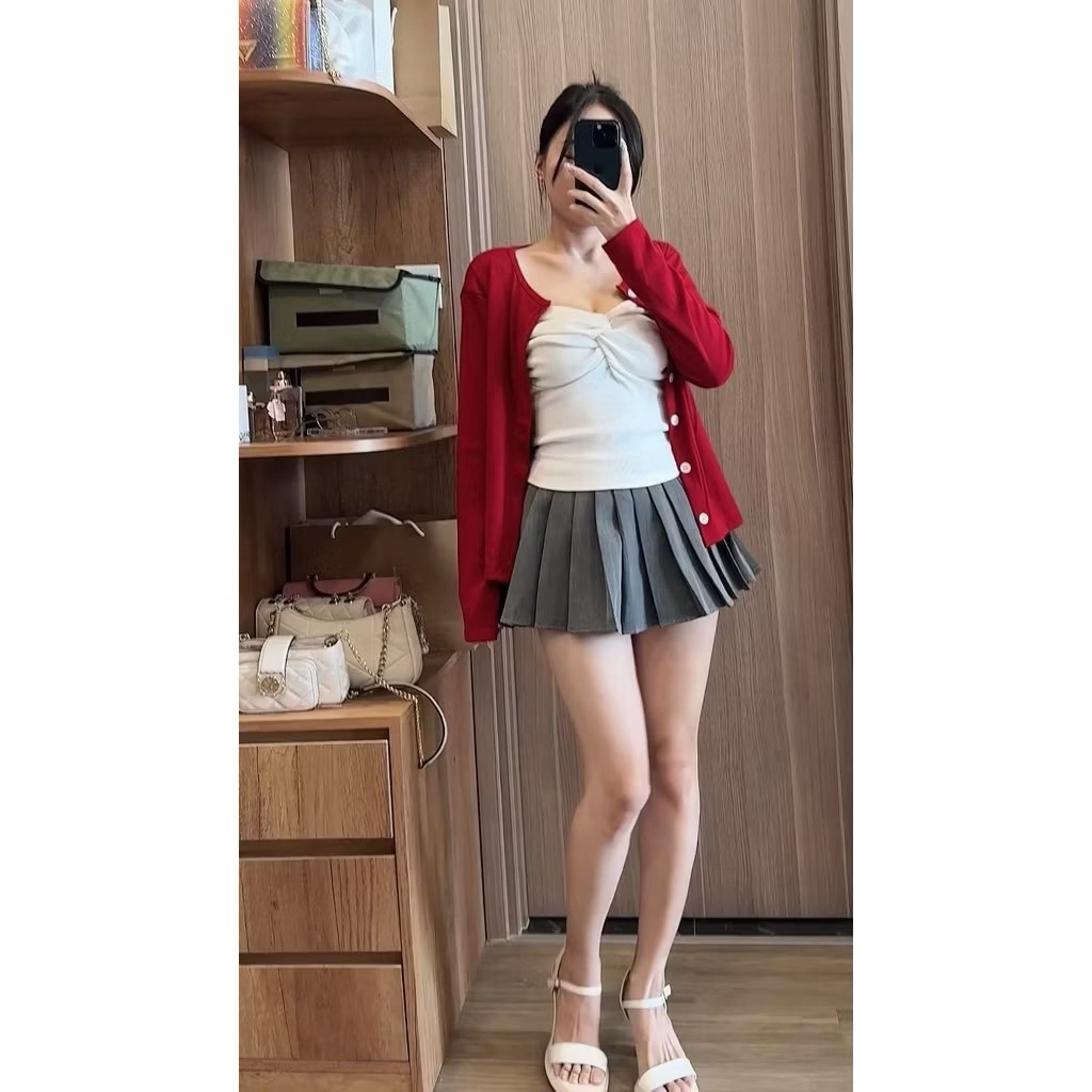 Áo khoác cardigan trơn nhiều màu form vừa - Khoát len tăm mùa thu đông kiểu bánh bèo tiểu thư hotgirl đẹp- AK64 | BigBuy360 - bigbuy360.vn