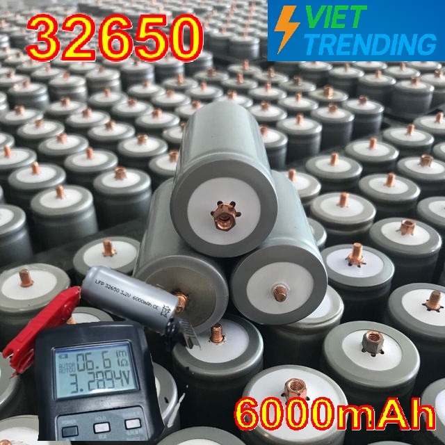 Pin 32650 dung lượng 6000mAh tặng kèm ốc vít