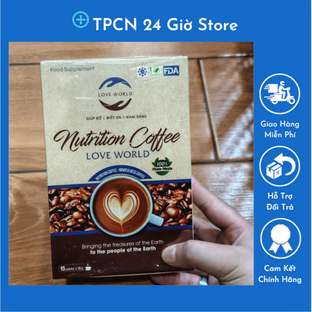 Cà phê Love World Nutrition Coffee chính hãng ( Hộp 15 gói )