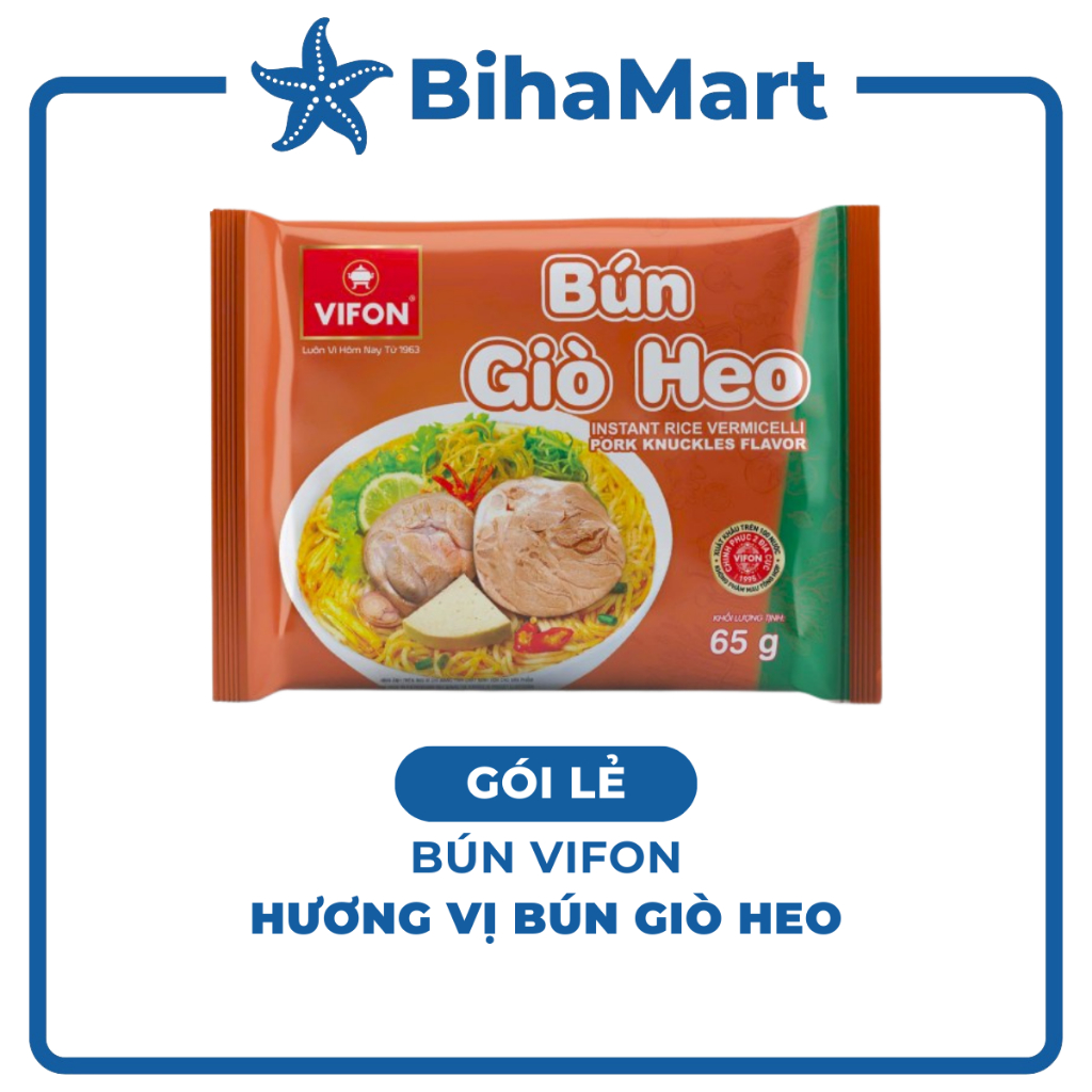 [GÓI LẺ] - VIFON - Bún Vifon hương vị Bún giò heo, Bún giò heo Vifon Bún giò heo, Bún giò ăn liền Vi