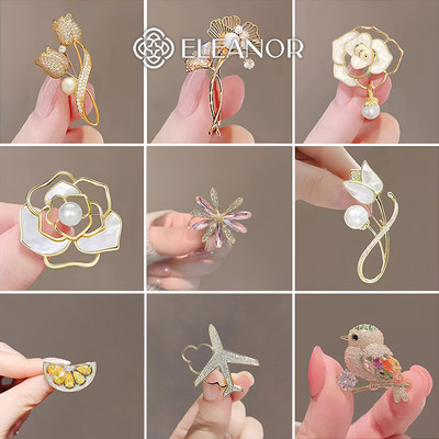 Ghim cài áo nam nữ Eleanor Accessories đa dạng kiểu dáng đính đá phụ kiện thời trang trâm cài 7665