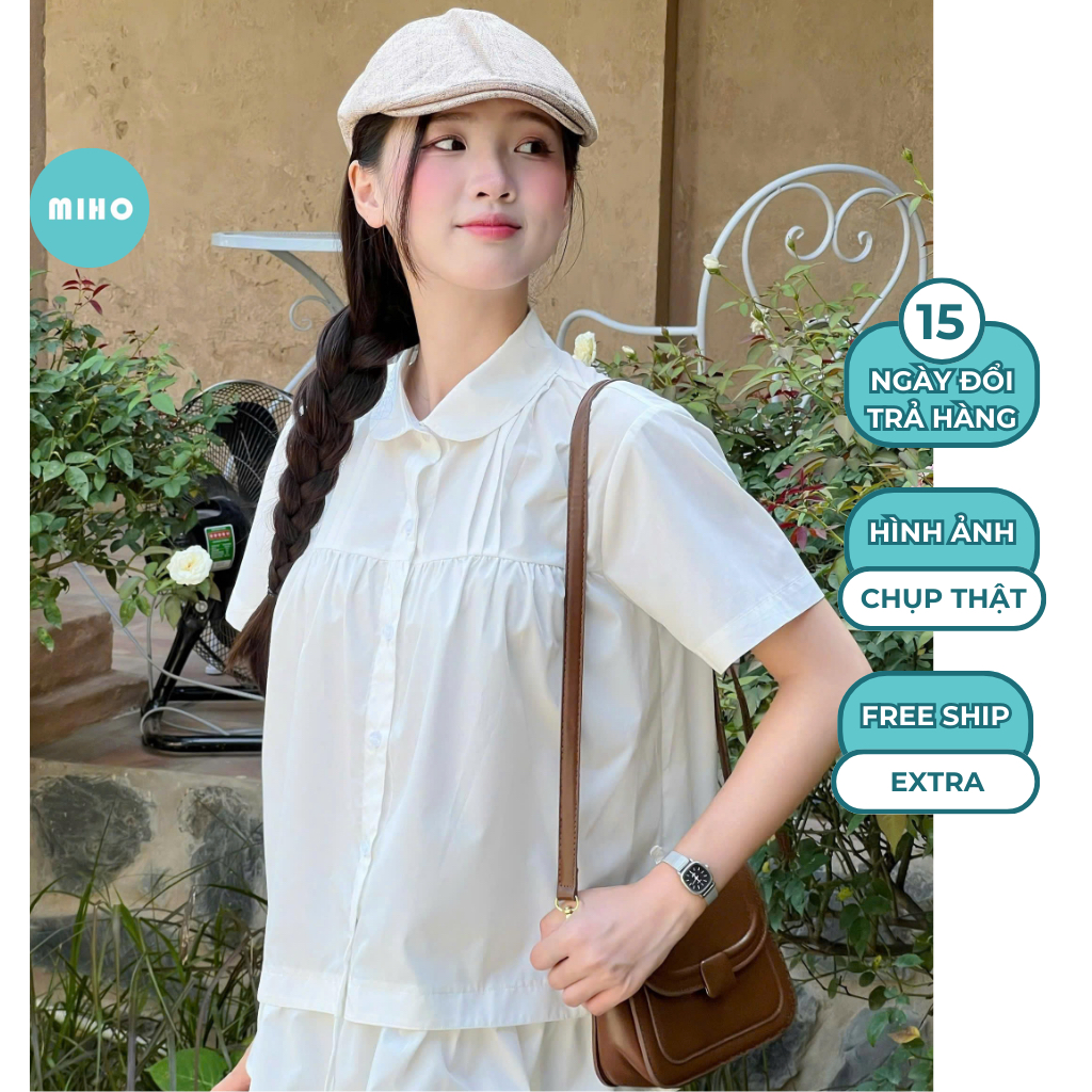 Áo sơ mi babydoll chất vải thô nến Miho House | BigBuy360 - bigbuy360.vn