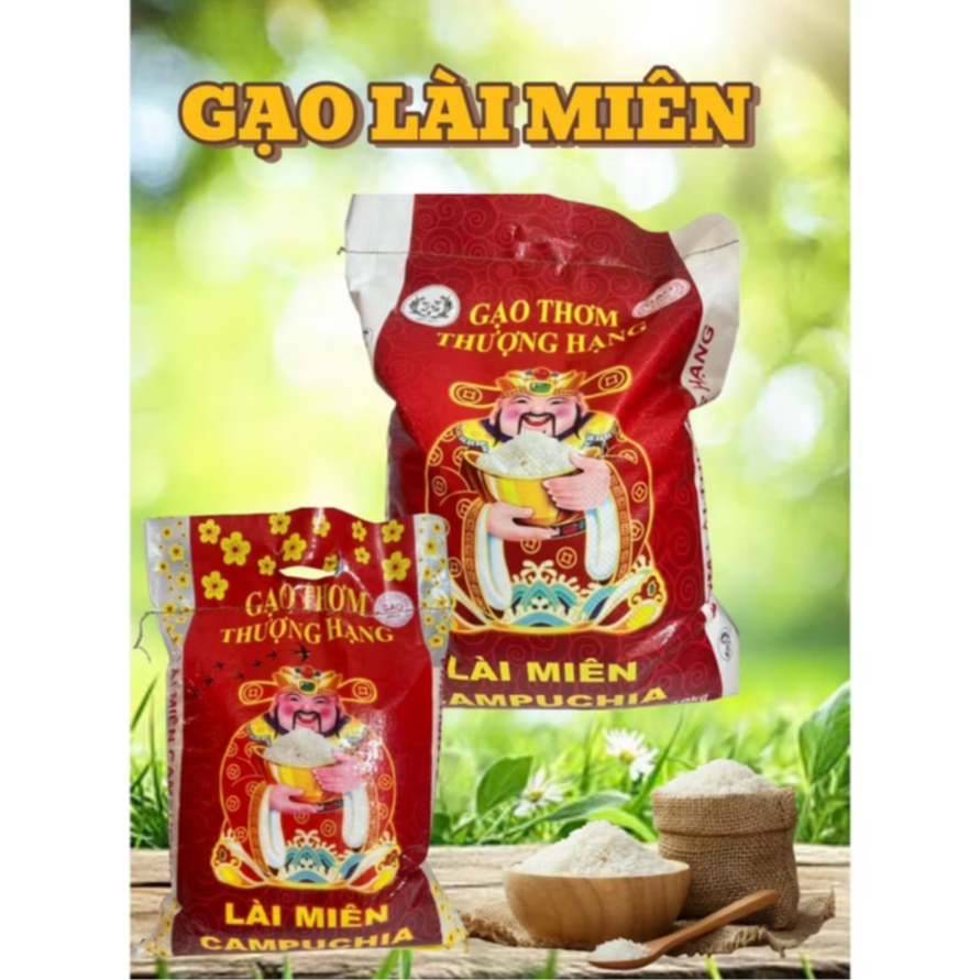 [5KG] GẠO LÀI MIÊN CAMPUCHIA [ DẺO THƠM, NGON CƠM]